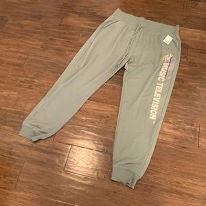 MTV joggers comfy pants nostalgic  New with tags-Small